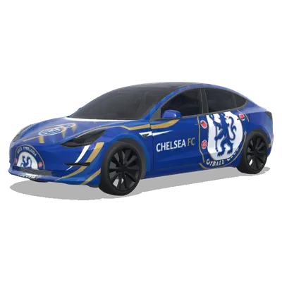 Челси (Chelsea football club) – оклейка Tesla Model 3