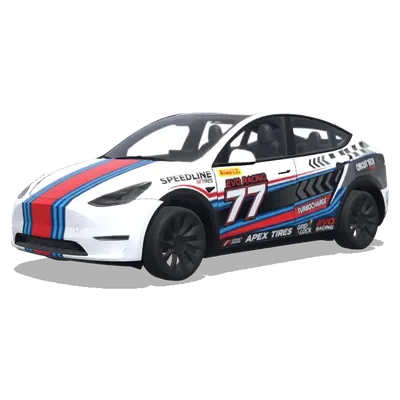 넘버 77 스피드라인 – 테슬라 Model Y 랩핑