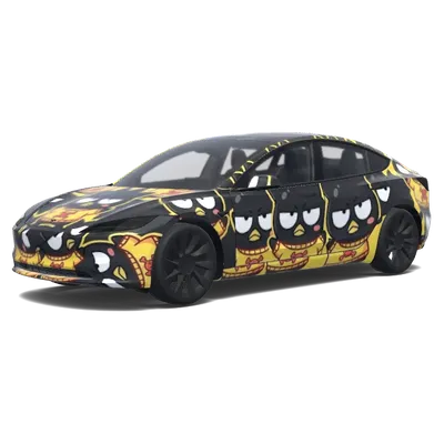 Pinguin-Parade-Folierung – Tesla Model 3 Wrap