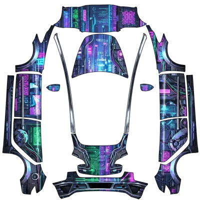 사이버펑크 (CyBerPunk) – 테슬라 Model 3 랩핑