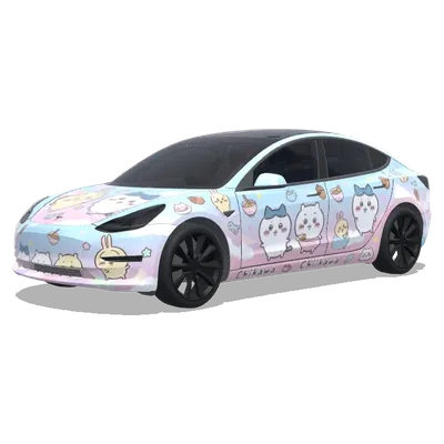 Chiikawa – Tesla Model 3 wrap