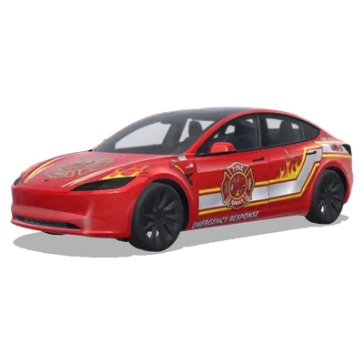 Feuerabzeichen – Notfall-Einsatz – Tesla Model 3 Wrap