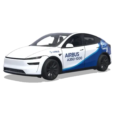 Airbus A350 Livery (Airbus A350-1000飛機塗裝風格) – Tesla Model Y wrap
