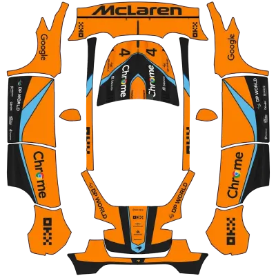 諾里斯邁凱倫V2（McLaren F1 Lando Norris V2） – 特斯拉 Model Y 塗裝