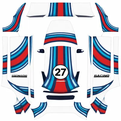 Martini ohne Logo (Martini - No Logo) – Tesla Model 3 Wrap