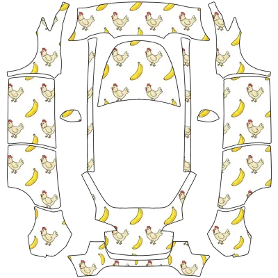 치킨 바나나 (Chicken banana) – 테슬라 Model Y 랩핑