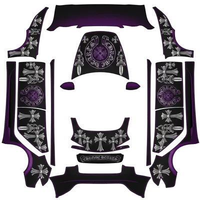 Chrom Herzen (Chrome hearts) – Tesla Model 3 Wrap