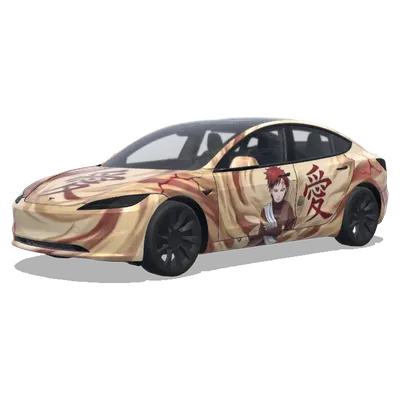 ナルト我愛羅 (ナルトの我愛羅のラッピング) – テスラ Model 3 ラッピング