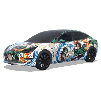 鬼滅の刃 炭治郎 戦闘 (demon slayer tanjiro fight) – テスラ Model 3 ラッピング