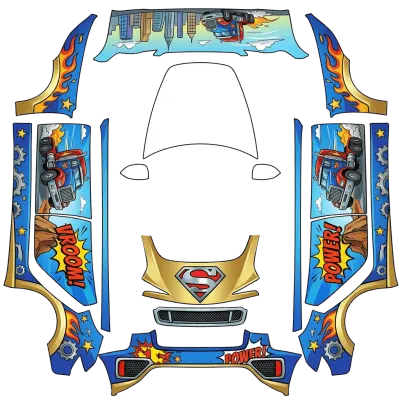 スーパートラック (Super Truck) – テスラ Model 3 ラッピング