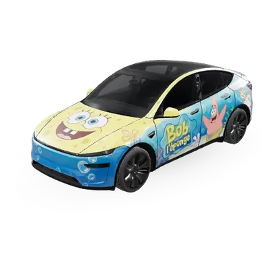 Губка Боб (Bob l'éponge) – оклейка Tesla Model Y