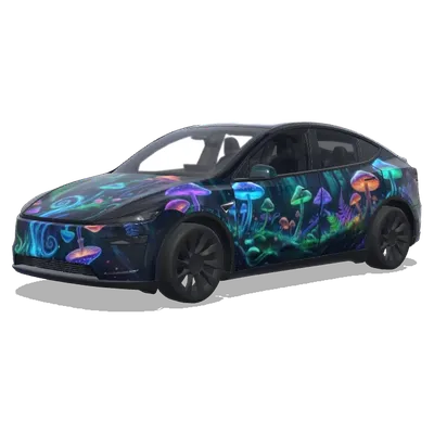 Fill all the content, no black board – Tesla Model Y wrap