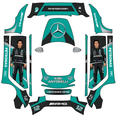 安東內利賓士F1（Kimi Antonelli Mercedes F1） – 特斯拉 Model 3 塗裝
