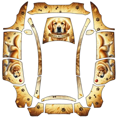 Goldener Chihuahua (golden 찹츄리버) – Tesla Model Y L Wrap