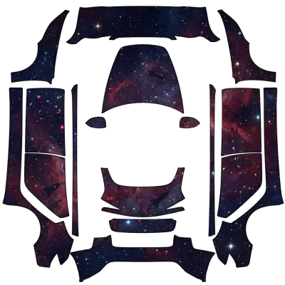 코스믹 네뷸라 (Cosmic Nebula) – 테슬라 Model 3 랩핑