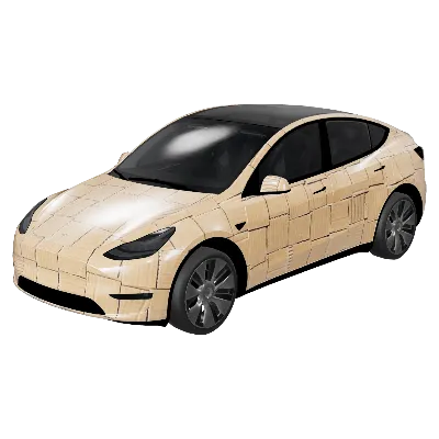 Cardboard Construct – Tesla Model Y wrap