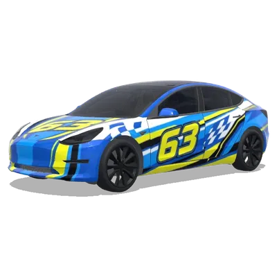 Номер 63 (Please change number 44 to 63..) – оклейка Tesla Model 3