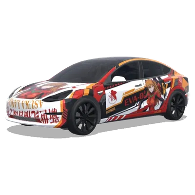 エヴァンゲリオンアスカ (新世纪福音战士明日香) – テスラ Model 3 ラッピング