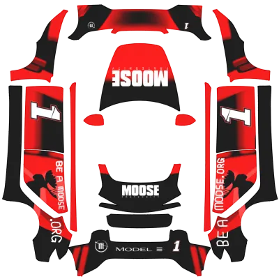 NASCAR 2022 Ross Chastain #1 Moose Fraternity – Tesla Model 3 wrap