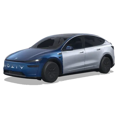 Blue Silver AITO M9 (问界M9) – covering Tesla Model Y L