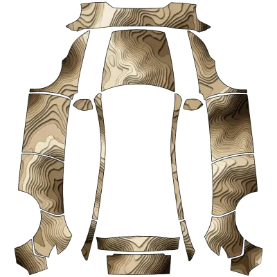 3D Topographic – Tesla Model Y wrap