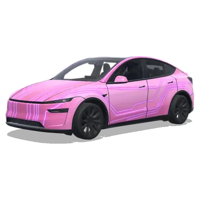 Neon-Schaltkreis Pink – Tesla Model Y Wrap