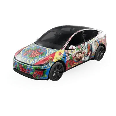 ウクライナ財宝 (ukrainian treasure) – テスラ Model Y ラッピング