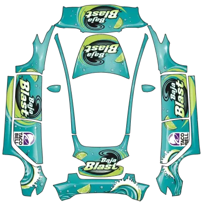 Taco Bell Baja Blast (Taco bell baja blast) – covering Tesla Model 3