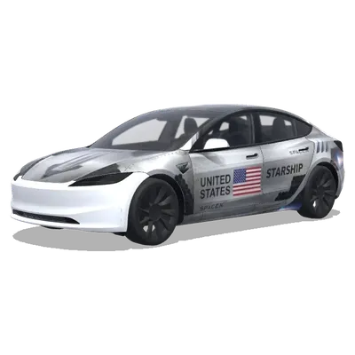 Starship – оклейка Tesla Model 3