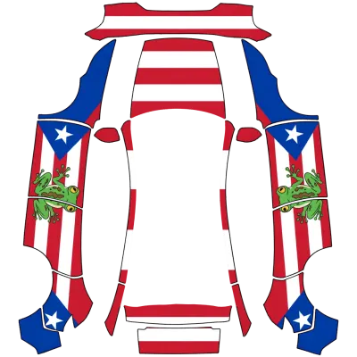 Drapeau Porto Rico (PR flag) – covering Tesla Model Y