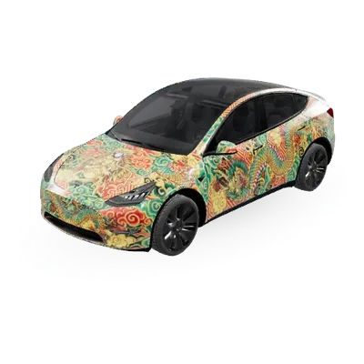 Drache (dragon) – Tesla Model Y Wrap