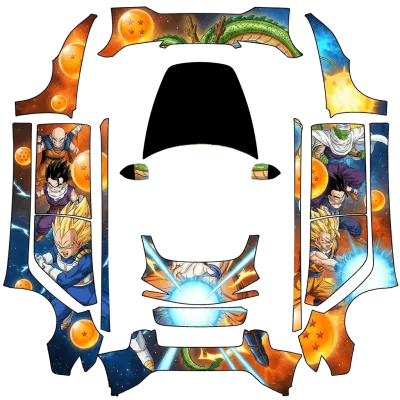 Dragon Ball Z (Dragon ball z) – Tesla Model 3 Wrap