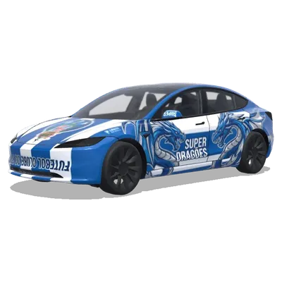 FC Porto Super Dragões (Futebol Clube do Porto 1893 super dragões) – Tesla Model 3 Wrap