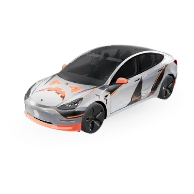 Pomme Halloween (halloween apple) – covering Tesla Model 3