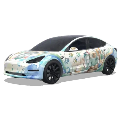 Джелатони Дисней (Themed car of the character Gelatoni from Disney) – оклейка Tesla Model 3