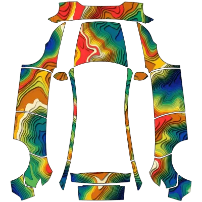Topografisch Tropisch (Topographic Tropical) – Tesla Model Y Wrap