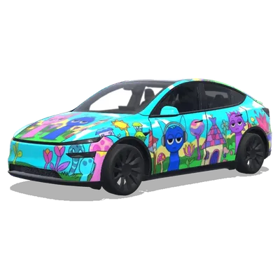 Sprunki Design (sprunkiのキャラクターと世界観をデザインして) – Tesla Model Y Wrap