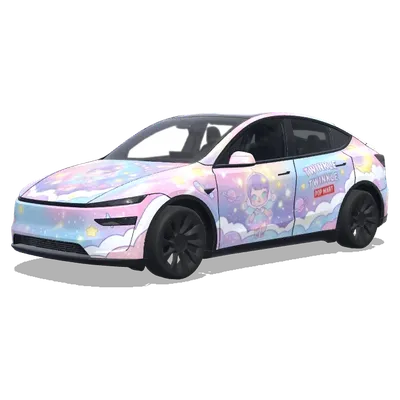팝마트 트윙클 (twinkle twinkle from popmart) – 테슬라 Model Y 랩핑