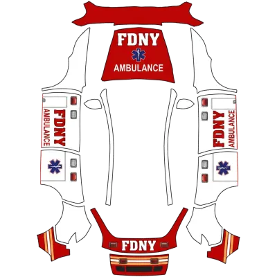 FDNY Ambulanz (AMBULANCE FDNY) – Tesla Model Y Wrap