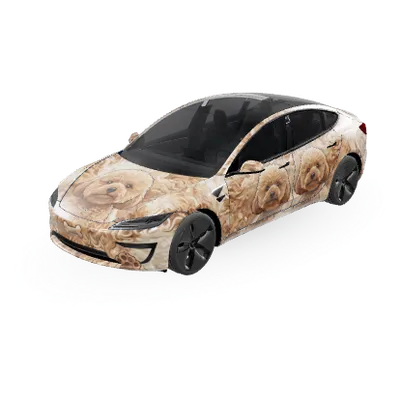 Toy Pudel (Toy Poodle) – Tesla Model 3 Wrap