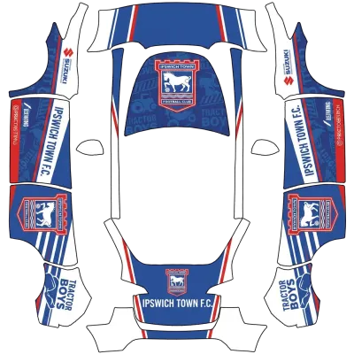 伊普斯維奇（Ipswich Town FC） – 特斯拉 Model Y 塗裝