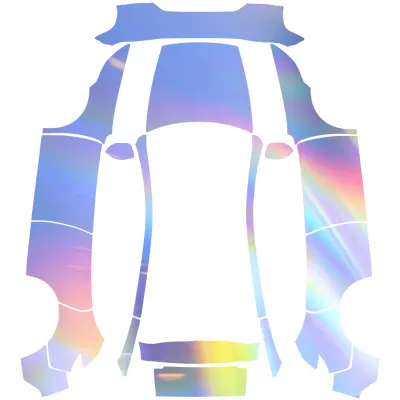 イリデセントレインボー (Iridiscent rainbow gradient) – テスラ Model Y ラッピング