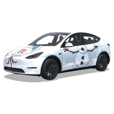 Олаф из Холодного сердца (Olaf from frozen) – оклейка Tesla Model Y