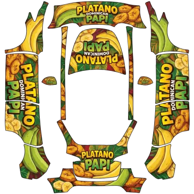 Plátano Papi dominicain (Platano dominican papi) – covering Tesla Model Y