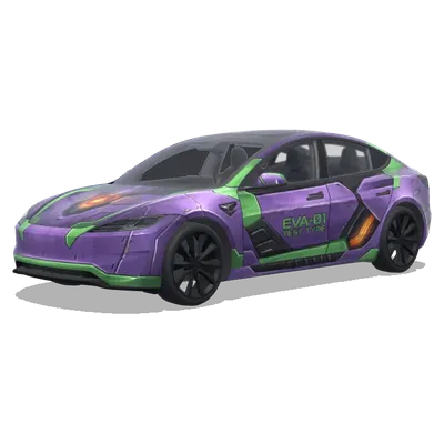 evagelion 01 – Tesla Model 3 wrap