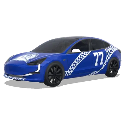 肯塔基籃球77號（Kentucky basketball uniform number 77） – 特斯拉 Model 3 塗裝