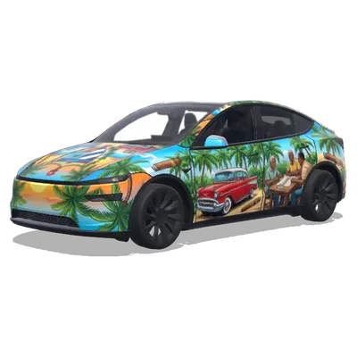 Kubanischer Stil – Tesla Model Y Wrap