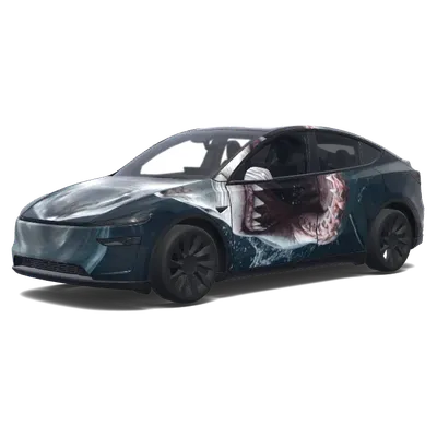 Realistischer Hai – Tesla Model Y Wrap