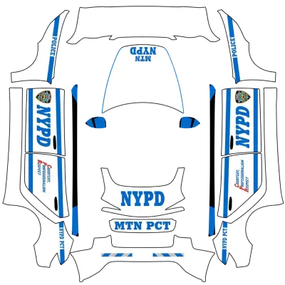 NYPD – оклейка Tesla Model 3