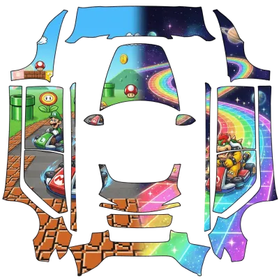 Mario Kart 5 (Mario kart 5) – Tesla Model 3 Wrap